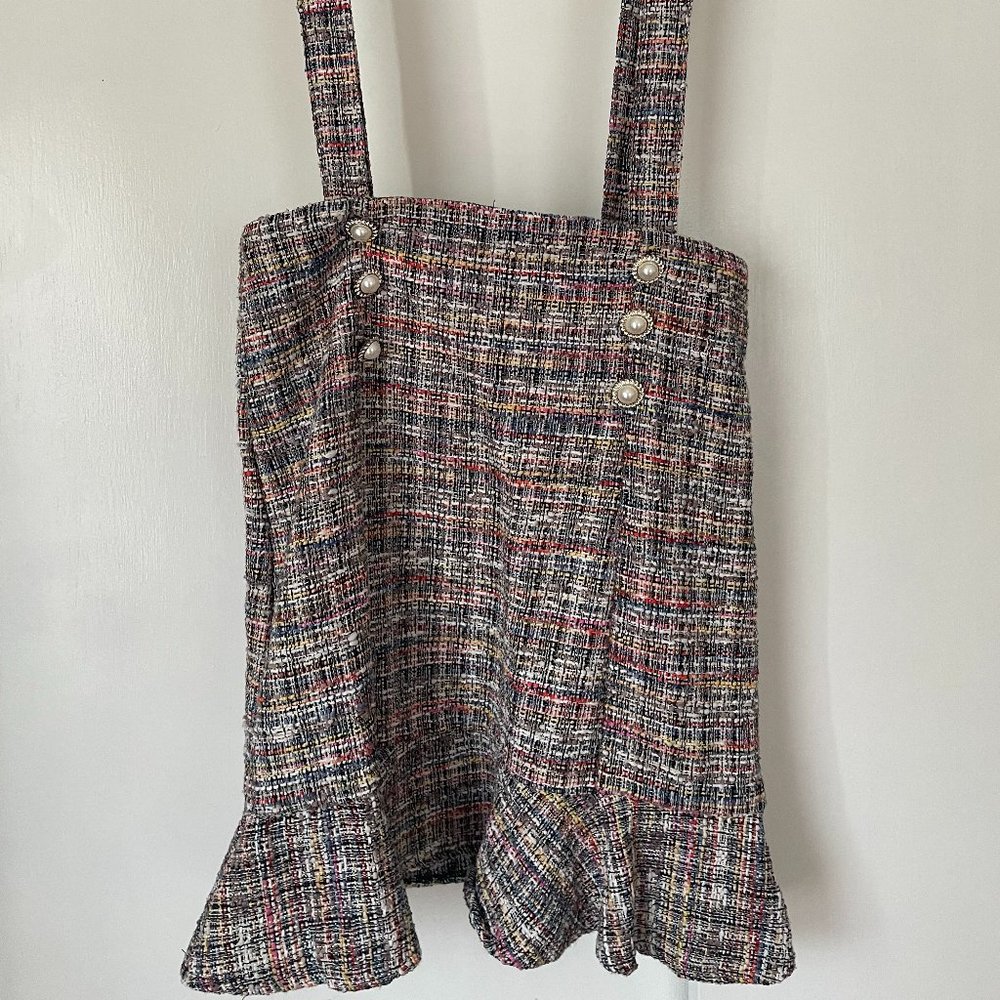 Embellished Tweed Overall Skirt
